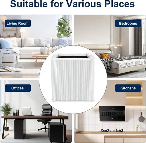 Miniatura 6 de 211+ Filtro de repuesto automático compatible con Blueair Blue Pure 211+ purificador de aire, sistema de filtración de 2 etapas, con carbón