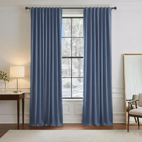 Miniatura 62 de PONY DANCE Cortinas cortas con aislamiento térmico para ventana pequeña, para guardería, baño, cocina, lavandería, caravana, sótano, 29 pulgadas