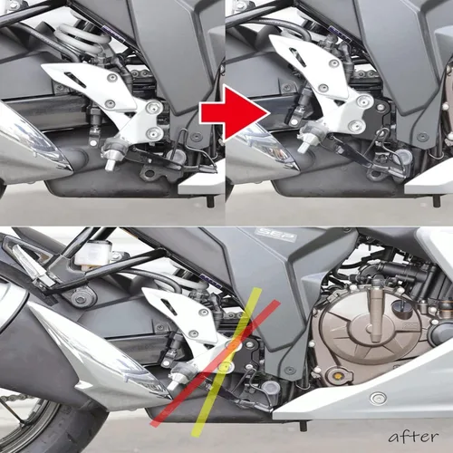 Miniatura 2 de Accesorios para motos Estriberas delanteras Reposapiés ajustables compatible con Suzuki GIXXER SF250 250 SF/GIXXER 250 2019-20-21-2022 (negro)