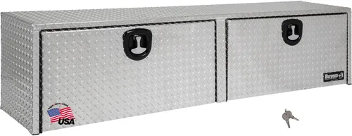 Buyers Products 1701551 - Caja de herramientas para camión de aluminio plateado con tapa superior de rodamiento de diamante, 72 x 13 x 16 pulgadas,