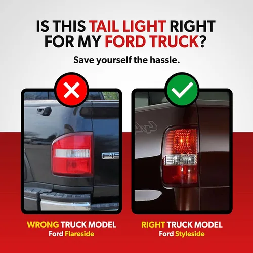 Miniatura 7 de Conjunto de luz trasera para Ford F150 2004 2005 2006 2007 2008 – Se adapta al lado del conductor – Incluye lente y carcasa – DOT, cumple con ISO