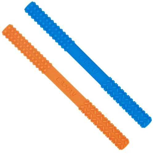 Tubos masticables huecos para niños autistas (paquete de 2), collares para masticar para niños sensoriales, dentición, estimulación motora oral,
