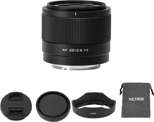 VILTROX Lente de montura E F2.8 de 0.787 in para cámara Sony, enfoque automático lente STM gran angular marco completo con gran apertura f/2.8 para