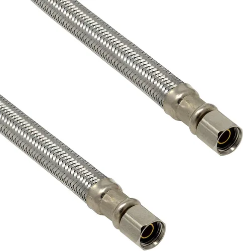 Miniatura 4 de Manguera de suministro de agua trenzada de acero inoxidable para máquina de hielo - 10 pies - Conectores universales de 1/4" de Kelaro