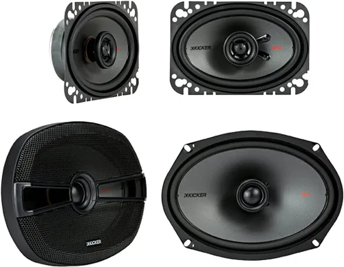 KICKER para coupés y sedanes GM de finales de los 90 y principios de los años 2000. Un par de altavoces 44KSC4604 4x6 y un par de 44KSC6904 6x9 s