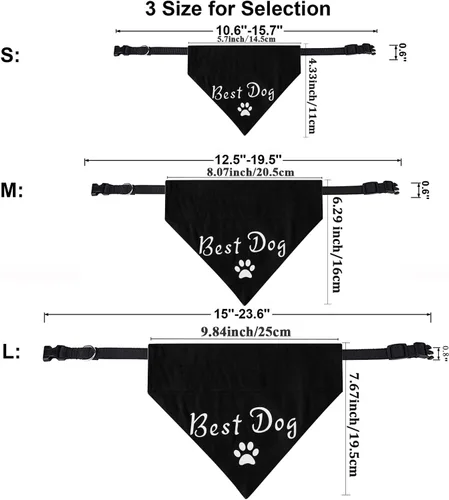 Miniatura 4 de El mejor collar de bandana de boda para perro, bandana de compromiso ajustable para mascotas con hebilla de liberación rápida y anillo en D