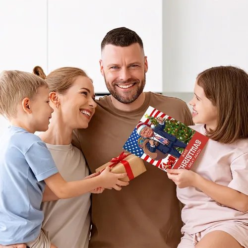 Miniatura 7 de ERKOON Divertida tarjeta de Navidad, tarjeta de felicitación de Navidad humorística de Donald para hombres y mujeres, tarjetas de regalo