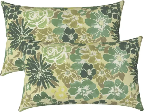 Miniatura 138 de LVTXIII Juego de 2 almohadas lumbares para patio, 12 x 20 pulgadas, resistentes a la decoloración, para exteriores con interiores, cojines lumbares