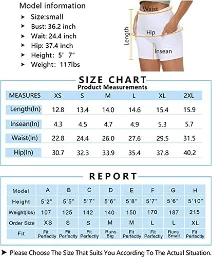 Miniatura 7 de THE GYM PEOPLE - Pantalones cortos de yoga para mujer, con cintura alta, control de abdomen y bolsillos profundos, para gimnasia, entrenamiento