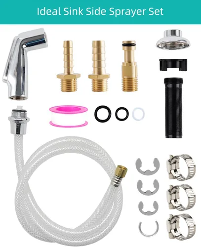Miniatura 2 de Juego de Accesorios de Rociador de Fregadero de Cocina Universal/Manguera/Soporte, Rociador Lateral de Cocina Compatible con Grifería Moen/Delta