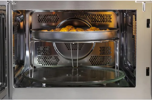 Miniatura 7 de GE GCST10A1WSS Horno de microondas de convección de 1.0 pies cúbicos, microondas de encimera de 1050W con función Air Fry y bandeja crujiente