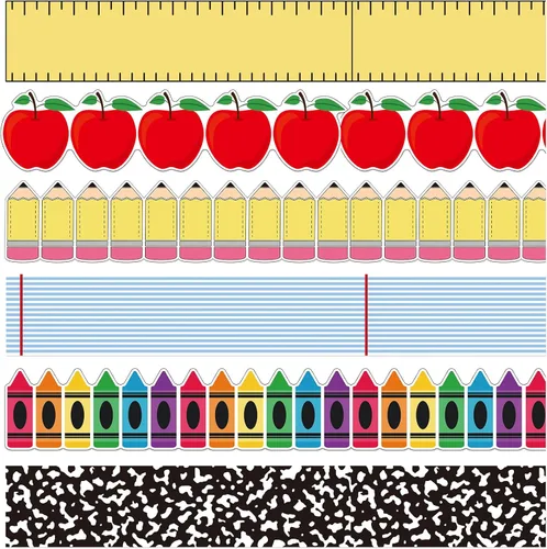 Miniatura 22 de Containlol Bordes para decoración de tablón de anuncios, 118 pies de borde festoneado con tema oceánico para tablón de anuncios de aula
