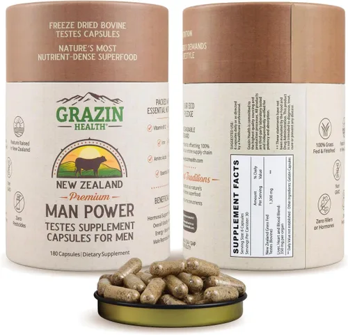 Miniatura 13 de Hígado de res alimentado con pasto de Nueva Zelanda - Liofilizado 3000 mg por porción (500 mg por cápsula) (30 porciones)