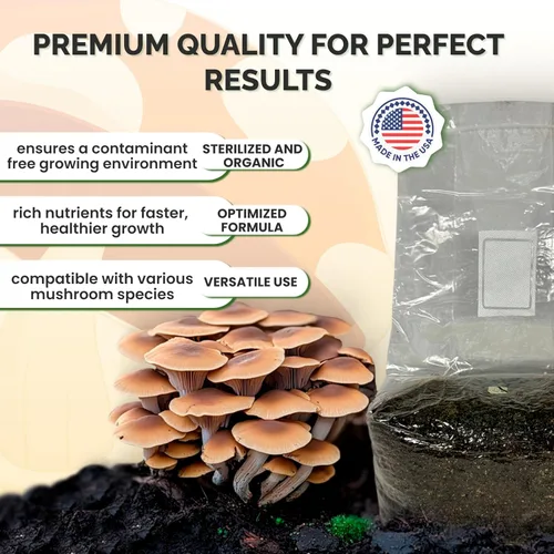 Miniatura 2 de MycoHaus Compost para cultivo de hongos Sustrato esterilizado para hongos Suelo orgánico de hongos Suministros de cultivo para el hogar 10