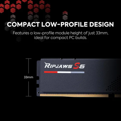 Miniatura 4 de G.SKILL Ripjaws Serie S5 DDR5 RAM (Intel XMP 3.0 y AMD Expo) 16 GB (1 x 16 GB) 6000MT/s CL36-36-36-96 1.35V Memoria de computadora de escritorio