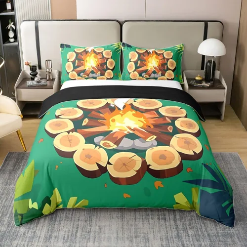 Miniatura 20 de Erosebridal American Flag 100% Cotton Bedding Set Twin Army Green Camo Duvet Cover Bear Claw Hunting Theme Comforter Cover Camoflage Camping