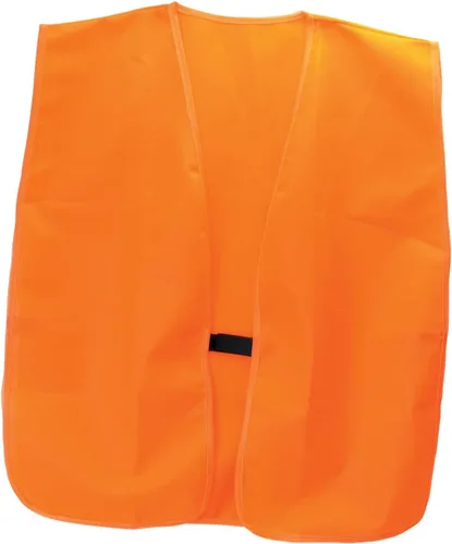 HME Chaleco de seguridad de caza unisex para todas las estaciones, 100% poliéster, altamente visible, color naranja Blaze con cierre de velcro y