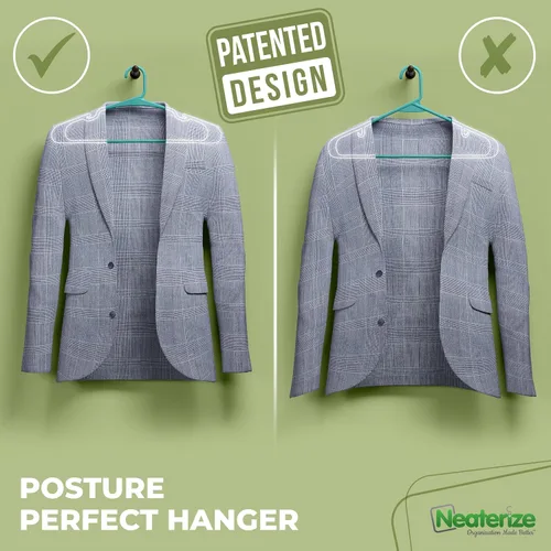 Miniatura 3 de NEATERIZE Perchas de Ropa de Plástico Paquete de 100 para Adultos - Perchas de Plástico, El Colgador Perfecto para Abrigos y Perchas de Ropa que