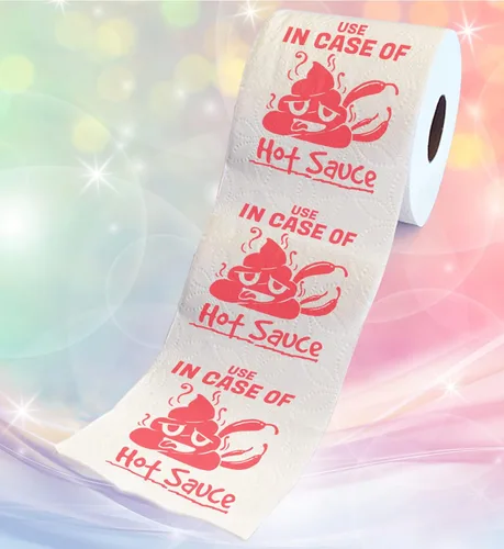 Miniatura 2 de Printed TP Uso en caso de papel higiénico impreso con salsa picante, divertido rollo de papel higiénico para bromas, sorpresas, decoración de baño