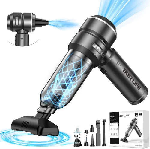 Aspirador de mano inalámbrico para automóvil, aspiradora portátil de alta potencia de 18000 PA y plumero de aire, 3 engranajes, aspiradora pequeña 7