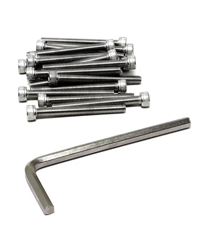 Miniatura 21 de iexcell 25 piezas M4 x 60/65/70/75/3.150 in paso de rosca 0.028 in acero inoxidable 304 cabeza hexagonal Tornillos Tornillos surtido Kit