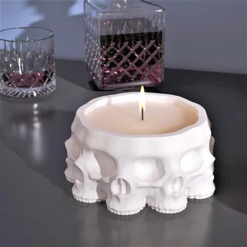 Miniatura 6 de Nicole - Moldes de silicona para hormigón, diseño de calavera 3D, para suculentas, maceta de bricolaje, decoración del hogar, cactus para SH0861