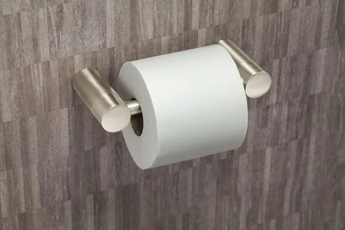 Miniatura 2 de Moen Align - Soporte para papel higiénico de níquel cepillado giratorio montado en la pared moderno, YB0408BN cepillado níquel