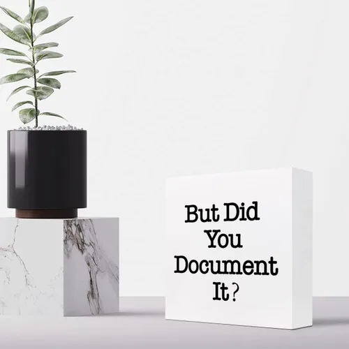 Miniatura 5 de Letrero de madera con texto en inglés «But Did You Document It» (But Did You Document It), caja de madera para escritorio, divertido letrero