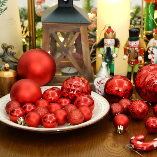 Miniatura 4 de XmasExp - Juego de 24 adornos de bola de Navidad mini irrompibles, adornos para árbol de Navidad, bolas de árbol de Navidad de 30 mm/1.18 pulgadas