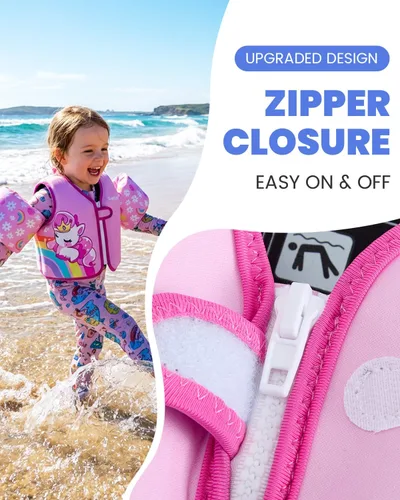 Miniatura 4 de Gogokids Chaleco de natación para bebé, flotadores para niños de 33-66 libras, chaqueta de natación para niños con alas de agua para niños de 2 3 4