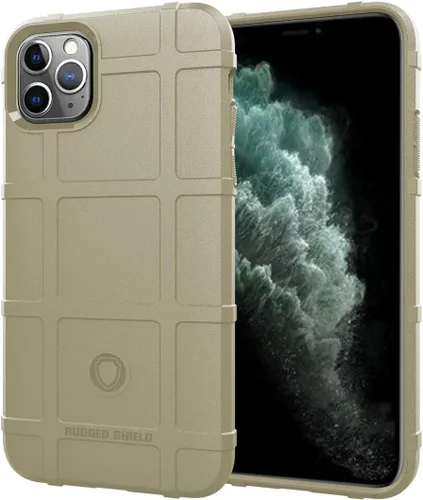 Miniatura 24 de Para iPhone 11 Caso, (Rugged Shield Series) TPU Funda Protectora Táctica Gruesa De Armadura Sólida Para IPhone 11 (6.1 Pulgadas) - Verde Ejército