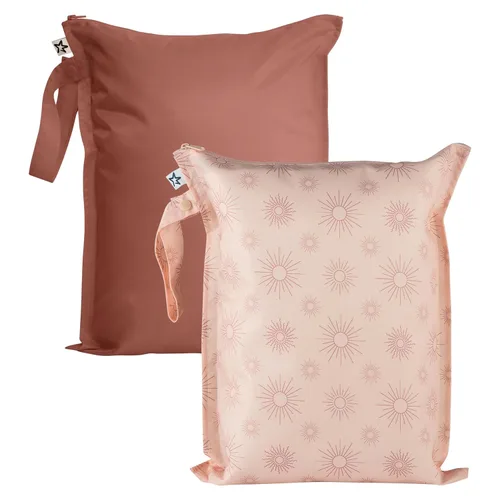Miniatura 32 de Tiny Twinkle Bolsas Húmedas a Prueba de Desorden Paquete de 2 Bolsas Húmedas Reutilizables e Impermeables para Trajes de Baño Ropa de Bebé