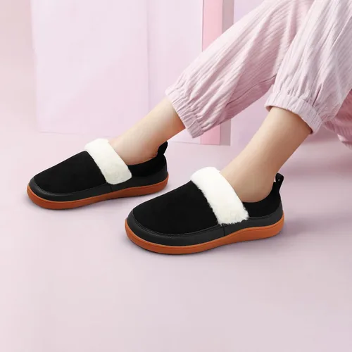 Miniatura 6 de Scurtain Pantuflas tipo mocasín para mujer, cómodas y cómodas botas de invierno con suela de goma cómoda