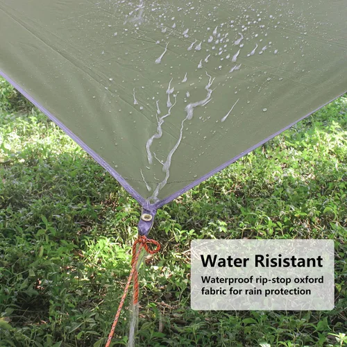 Miniatura 2 de Casa de campaña impermeable, lona para refugio y parasol Verde