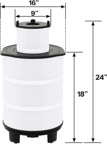 Miniatura 2 de Filtro de piscina compatible con System 3 S7M120 (exterior e interior), 25021-0200S, 25022-0201S, 1 juego