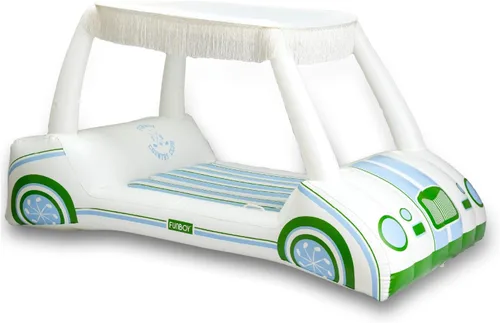 Miniatura 10 de FUNBOY Flotador de piscina de carrito de golf con estampado de palma de 90 pulgadas con 2 portavasos y pantalla de flecos extraíble, flotadores