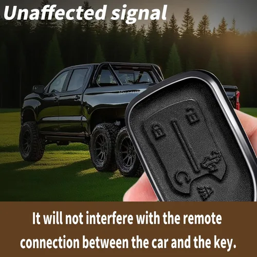 Miniatura 3 de PEICHI Funda para llavero de cuero para automóvil para 2019-2023 Silverado Suburban Tahoe Acadia Terrain Yukon Key Sierra 1500 2500HD 3500HD