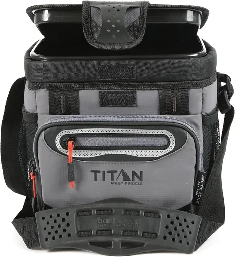 Titan by Arctic Zone Deep Freeze Cooler - Enfriador de cuerpo duro sin cremallera, aislamiento de congelación profunda, forro de cuerpo duro y Gris