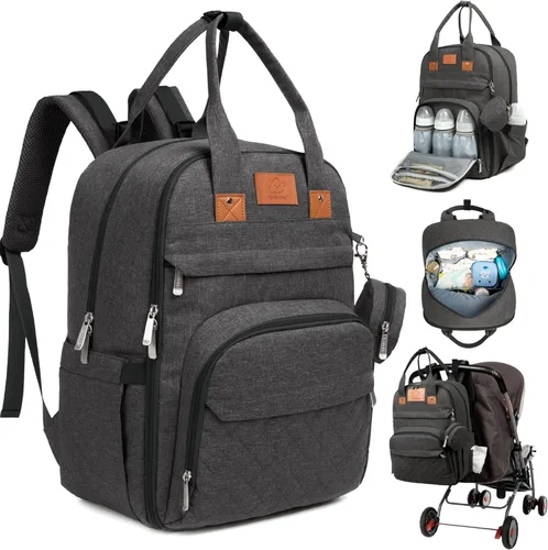 Miniatura 11 de Mochila de Pañales KeaBabies - Gran Bolso de Pañales para Bebé con Cambiador, para Niño, Niña, Mochila de Viaje para Mamá y Papá, Impermeable