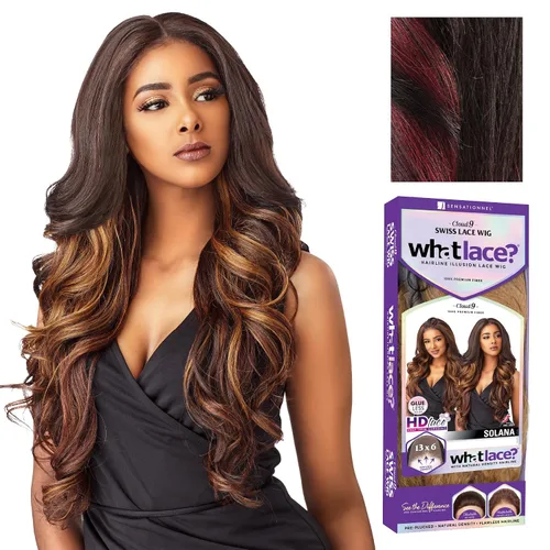 Miniatura 15 de Sensationnel What Lace 13X6 Pelucas - Solana Encaje Frontal Atado a Mano Sin Pegamento Sintético con Densidad Natural Línea de Cabello Predepilada