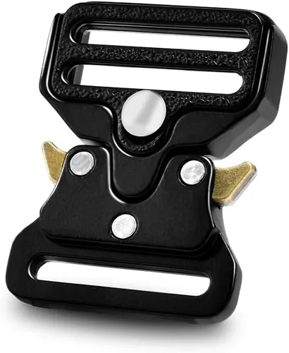 Miniatura 12 de Reemplazo de hebilla táctica de 1-1/2 pulgadas, hebillas de cinturón tácticas de metal resistente para correa de nailon, collar de perro, arnés
