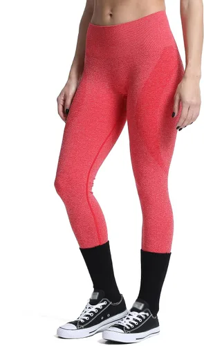 Miniatura 4 de Aoxjox Leggings de entrenamiento sin costuras para mujer, con contorno de sonrisa, cintura alta, pantalones de yoga para gimnasio