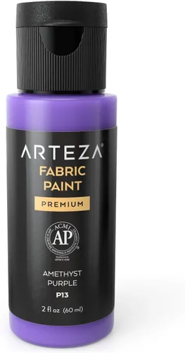Miniatura 9 de ARTEZA Pintura para tela, juego de 60, pintura 3D permanente, pintura permanente para decorar camisetas, cerámica, textiles y vidrio metálico