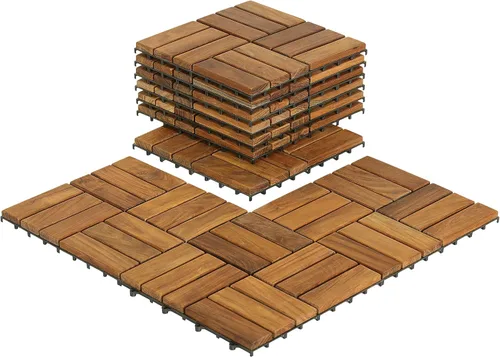 Miniatura 4 de Bare Decor EZ-Floor Pieza de Borde Final Piso Encastrable en Madera Maciza de Teca (Juego de 2)