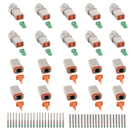 Miniatura 7 de JRready ST6246 Deutsch - Conector de 2 pines, 10 juegos, DT04-2P DT06-2S, color gris, impermeable, conector de cable eléctrico con contactos sólidos