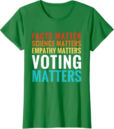 Miniatura 34 de Facts Matter Science Matters Voting Matters - Camiseta demócrata liberal, Negro, S