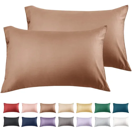 Miniatura 9 de Warmstar - Juego de 2 fundas de almohada de algodón tamaño estándar, 600 hilos, fundas de 20 x 26 pulgadas, algodón suave de fibra larga Placid Blue