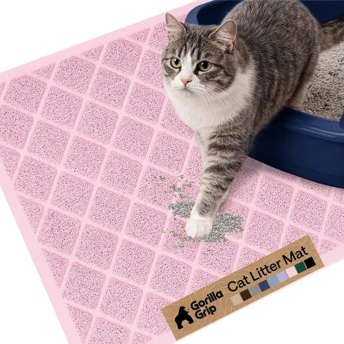 Miniatura 63 de Gorilla Grip - Tapete para atrapar la arena del arenero de gatos, 100% impermeable, fácil de limpiar, respaldo texturizado, suelos más limpios, se