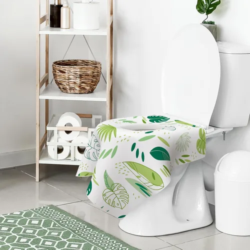 Miniatura 7 de 30 paquetes de cubiertas desechables para asiento de inodoro, para niños y adultos, envueltas individualmente para viajes, grandes cubiertas