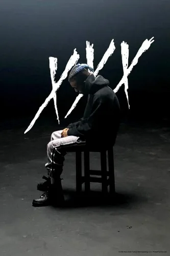 Póster de arte para pared con impresión de música trap de XXXtentacion, merch de XXX, malas vibras para siempre, diseño estético cool, 12x18 pulgadas